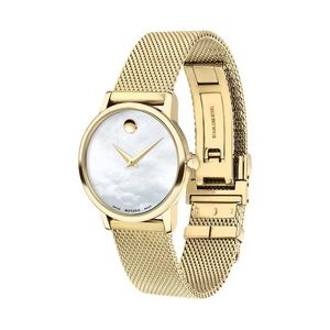Movado museum classic quartz mother of pearl dial
